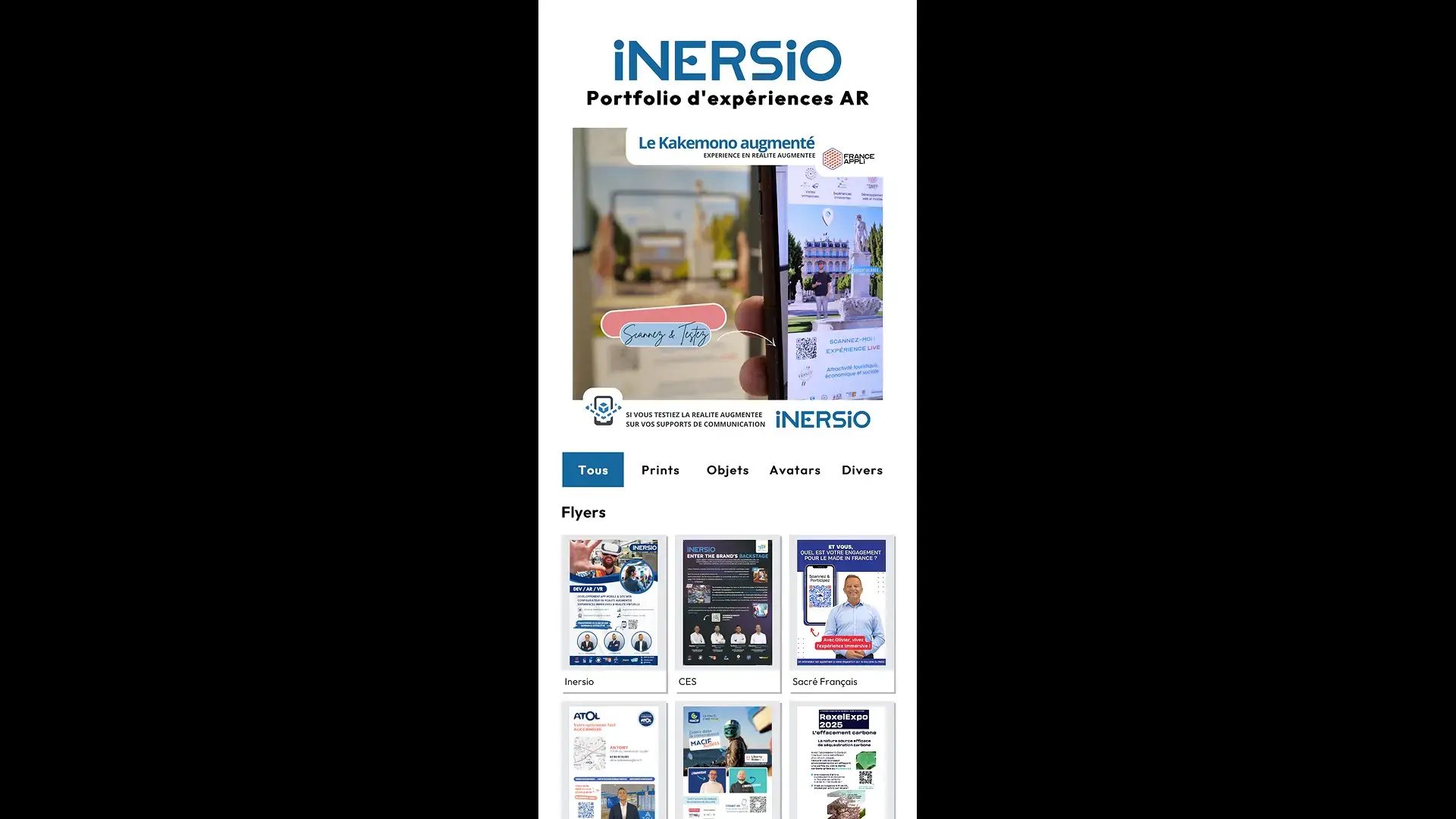 Portfolio AR mobile